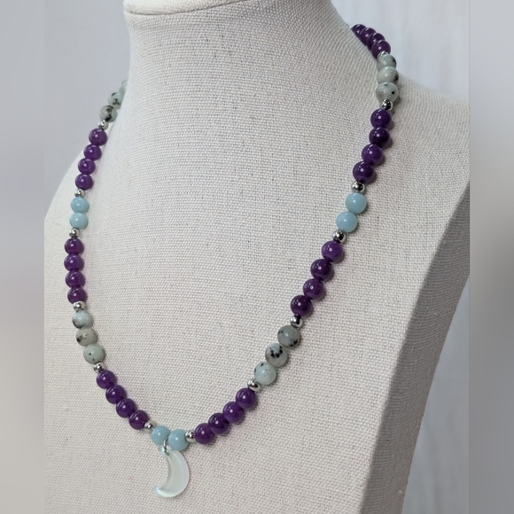New Celestial Gemstone Artisan Necklace D102 - Picture 6 of 7